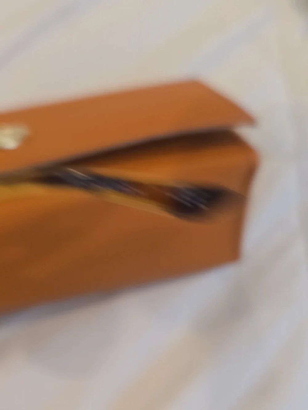 Tory Burch Orange Leather Continental Wallet with Gold Logo